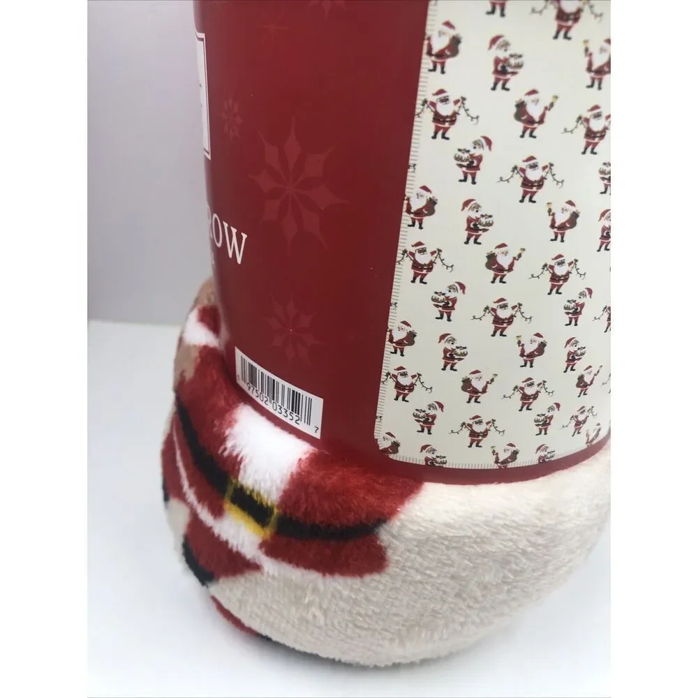Holiday Time All Over Santas  Plush Throw 50 In X 60 In